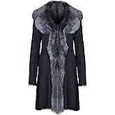 Beaver Ladies Women's Real Toscana Sheepskin Leather Suede Jacket Trench Coat