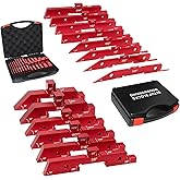 SIIIXS 14pcs Precision Router Table Setup Blocks for Woodworking Set Up | Aluminum Alloy Router Table Setup Bars, Height, Depth, Angle &amp; Fence Alignment Gauge Set - Router and Saw Accessories