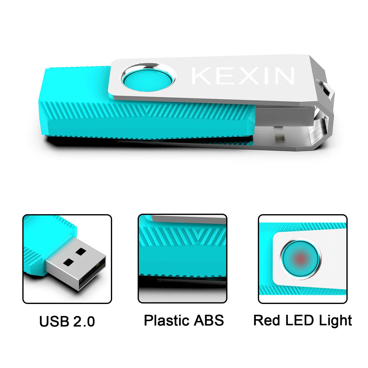 Flash Drive 64GB 3 Pack USB Flash Drive 64 GB Thumb Drive USB Drive Bulk Jump Drive Swivel Pen Drive Data Storage USB Stick with LED Indicator 64G Pink Yellow Cyan