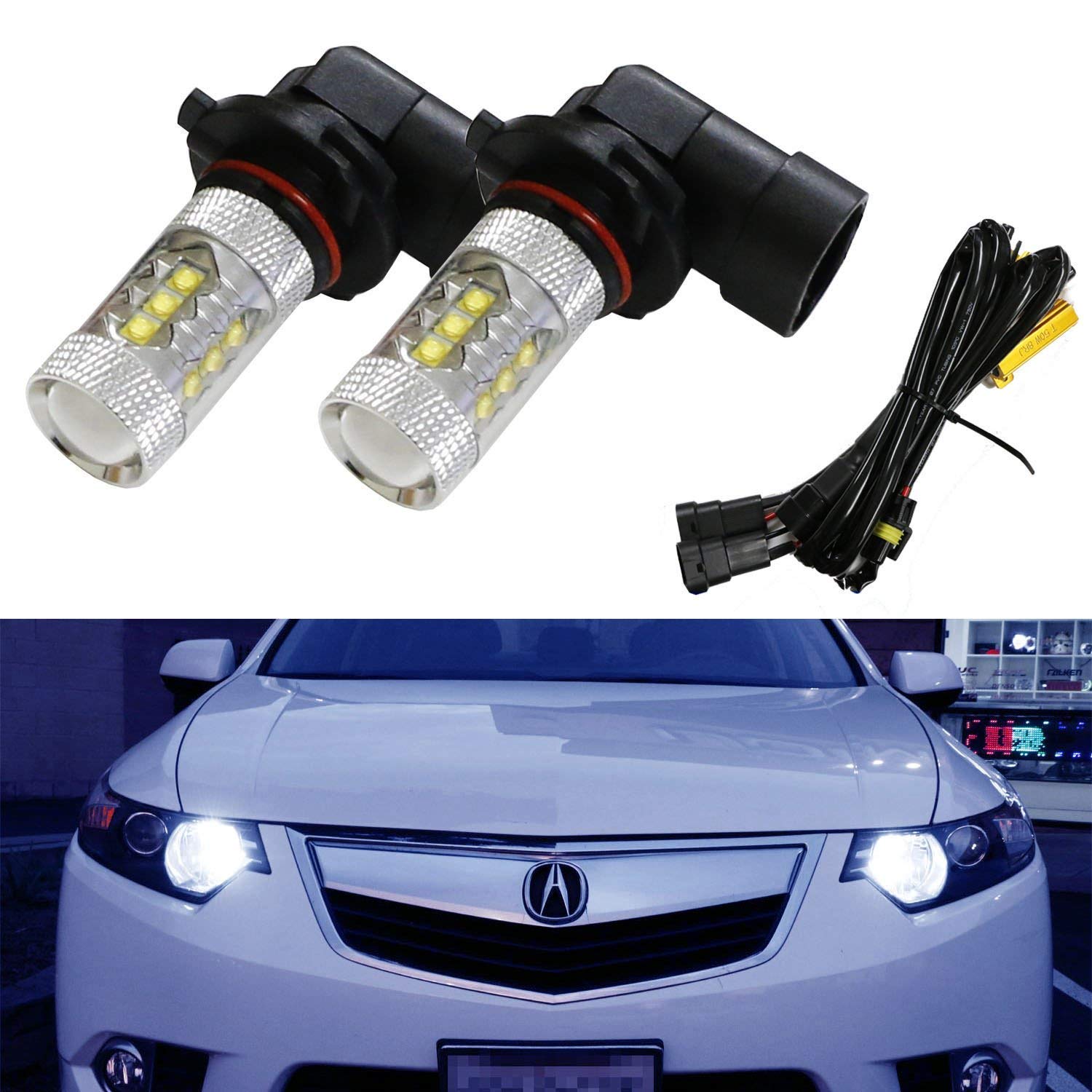 Amazon.com: iJDMTOY 8K Blue 80W 16-CREE 9005 LED High Beam Daytime Running  Lights Kit Acura TSX RDX TL MDX Honda CRZ Civic Accord: Automotive