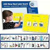 First Then Board, Now Next Later Visual Schedule for Autism/ADHD (English) | A4, 32 Communication Cards, Autism Learning Materials, Special Education Classroom, for transitions, PECs-compatible