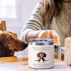 Lifecapido Dachshund Gifts for Women, Silence is