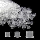 300pcs Tattoo Ink Caps with Base - Jconly Tattoo Ink Cups Pigment Caps for Tattoo Permanent Makeup Container Cap Mixed #11 Small #14 Medium #17 Large Tattoo Supplies Tattoo Ink