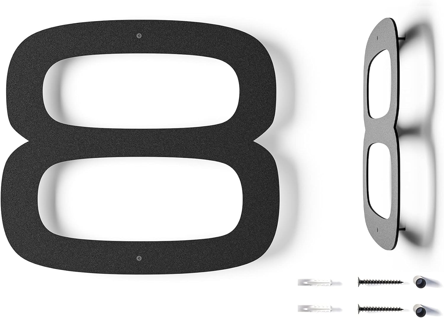 Address Signs - 6 Inch Modern Floating House Numbers | Large Metal House Numbers for Outdoors | Black Coated Rust-Proof Home Address Numbers