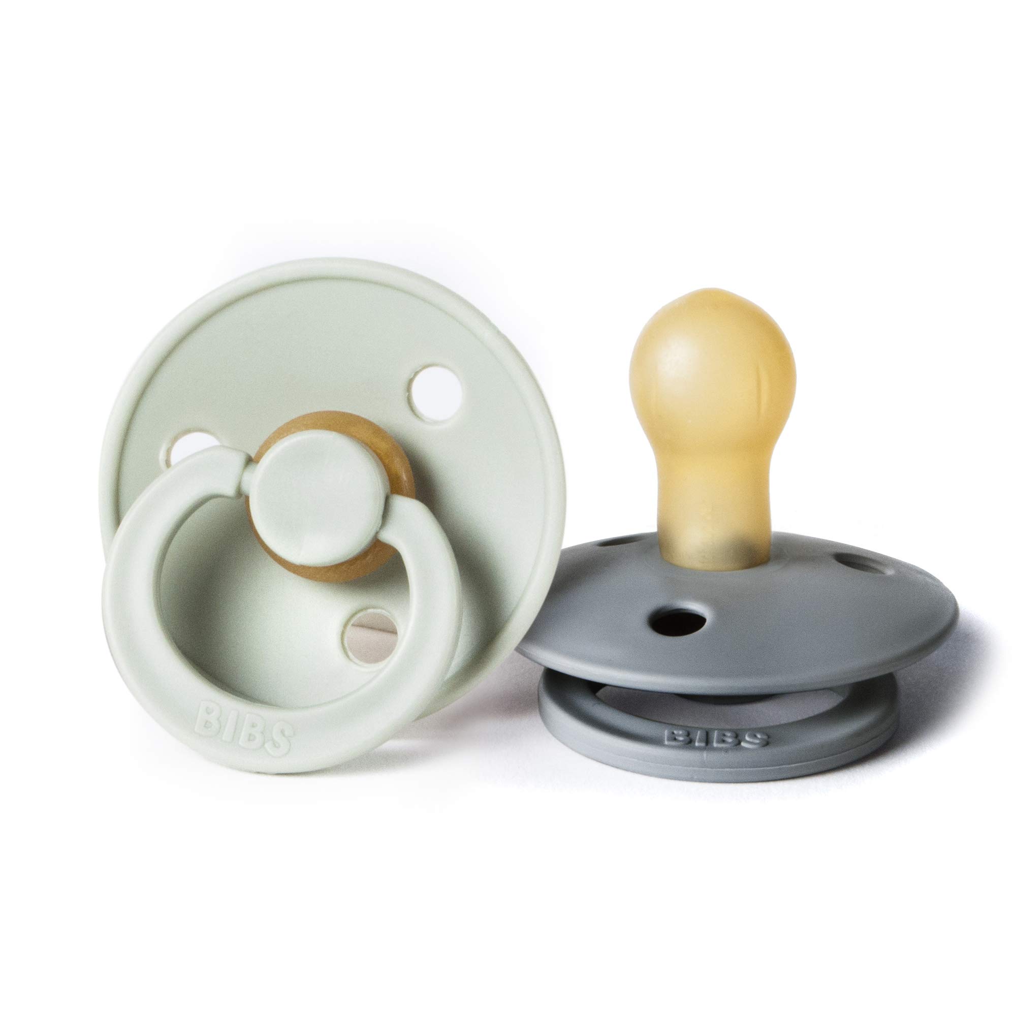 BIBS BPAFree Natural Rubber Baby Pacifier, Glow in The