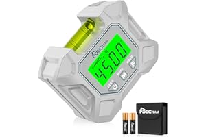 Digital Level Angle Gauge, Decteam Mini Angel Finder Protractor with V-Groove Magnetic Base & Backlight LCD Bevel Gauge Inclinometer 0-360 Degree Angle Measurement Tool - AG02