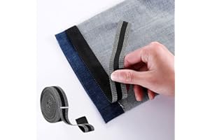 YFEIQI Trousers Edge Modified Strips, Iron-on Pants Edge Shorten Self-Adhesive Pants Mouth Paste Hem Fabric Tape for Suit Pants Jeans Trousers, DIY Sewing Accessories(5M Length)