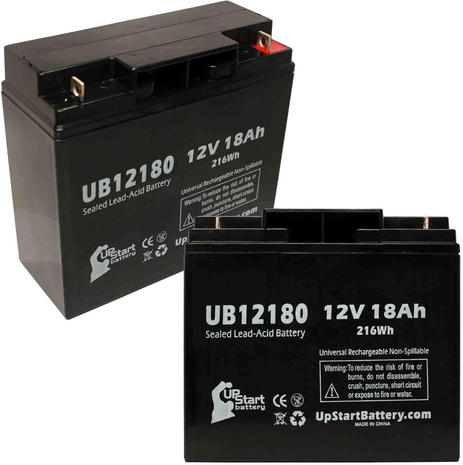 2x Pack Replacement for UNIVERSAL BATTERY UB12180 Amazon.co.uk