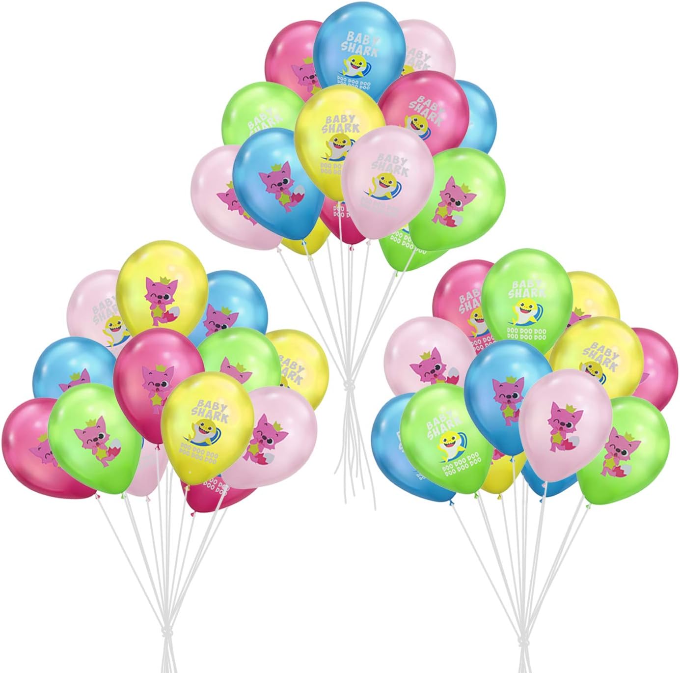 Tuoyi Shark Party Supplies for Baby, 40pcs Multicolor Shark Balloons, Shark Birthday Party Decorations