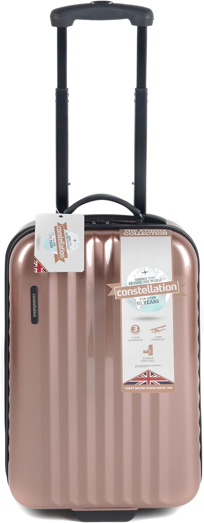 constellation suitcase rose gold