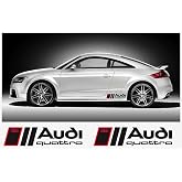 Audi Quattro 46cm Side Decal Decal Set (Black &ETH; red)