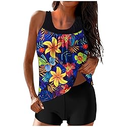 Tankini Swimsuits for Women Tummy Control Blouson