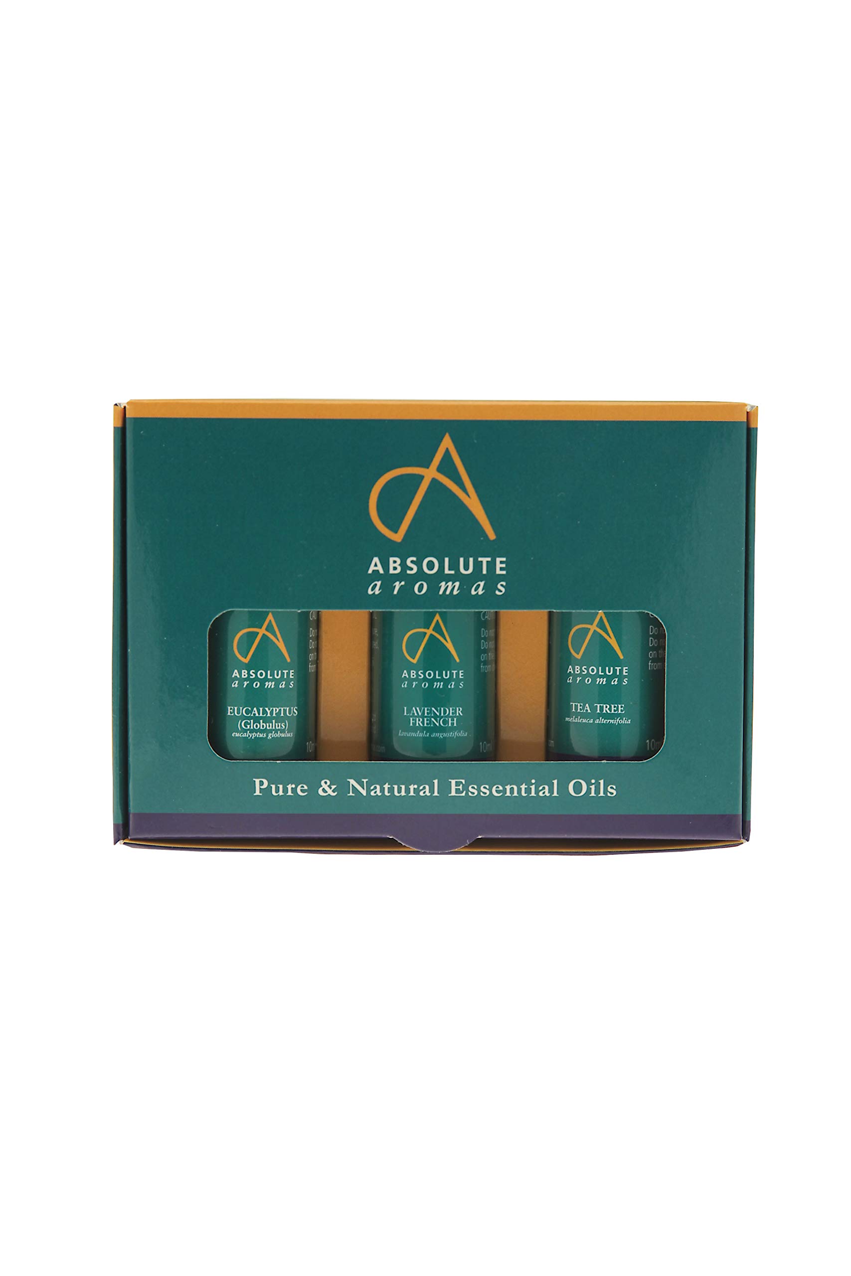 Absolute Aromas Top 3 Essential Oils Pack - Set of 3 x 10ml - 100% Pure Eucalyptus, Lavender and Tea Tree Essential Oils