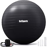 GalSports Exercise Ball (45cm-75cm), Yoga Ball Chair with Quick Pump, Stability Fitness Ball for Core Strength Training & Phy