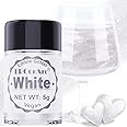 Edible Glitter - White Luster Dust Edible for Drinks Cakes, Food Grade Cake Decorating Shimmering Glitter, Sprinkle Powder Glitter for Cocktails, Strawberries, Chocolates, Cookie - 5g