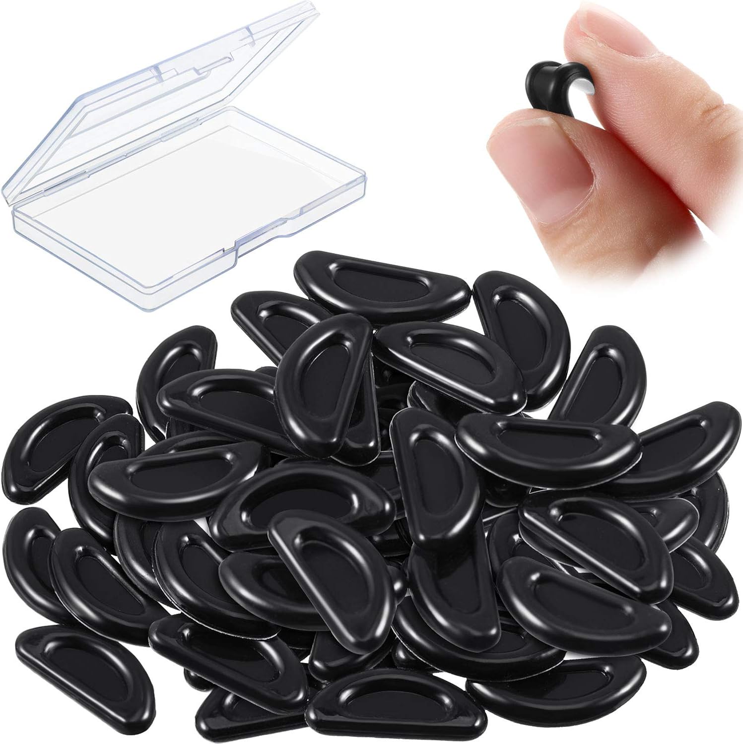 60 Pairs Adhesive Nose Pads AntiSlip Soft Silicone Eyeglasses Nose