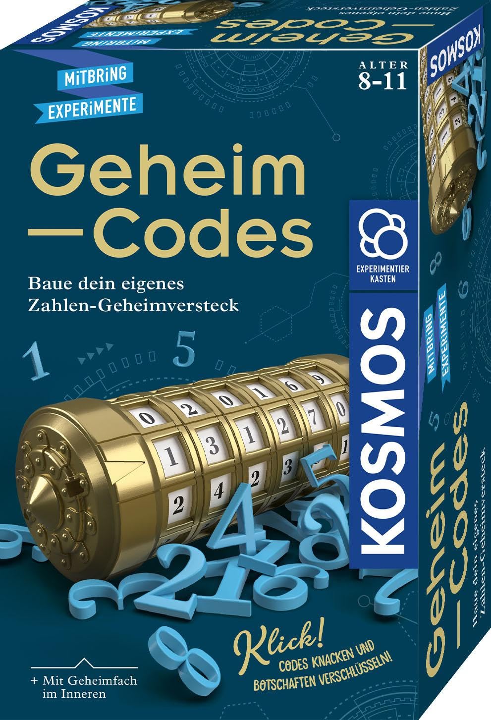 Kosmos 658076 Secret Codes, Build Your Own Number Secret Hideout, Crack Codes, Encrypt Messages and Secrets, Experiment Set for Children from 8-11 Years, Kryptex Gift