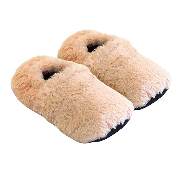 Thermo Sox aufheizbare Hausschuhe für Mikrowelle und Ofen - Mikrowellenhausschuhe Wärmepantoffeln Wärmehausschuhe Wärmeschuhe Fußwärmer Supersoft, Größe:36/40 EU, Farbe:Apricot