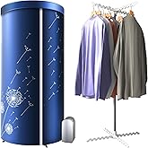 KASYDoFF Portable Dryer, 46Inch-1000W Portable Clothes Dryer for Apartments, Portable Dryers Machine with Storage Bag, Mini Clothes Dryers for Travel, Home, RVs