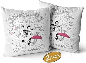 Magical,Throw Pillow Cushion Cover Pack of 2 Colorfulmalist Habitat
