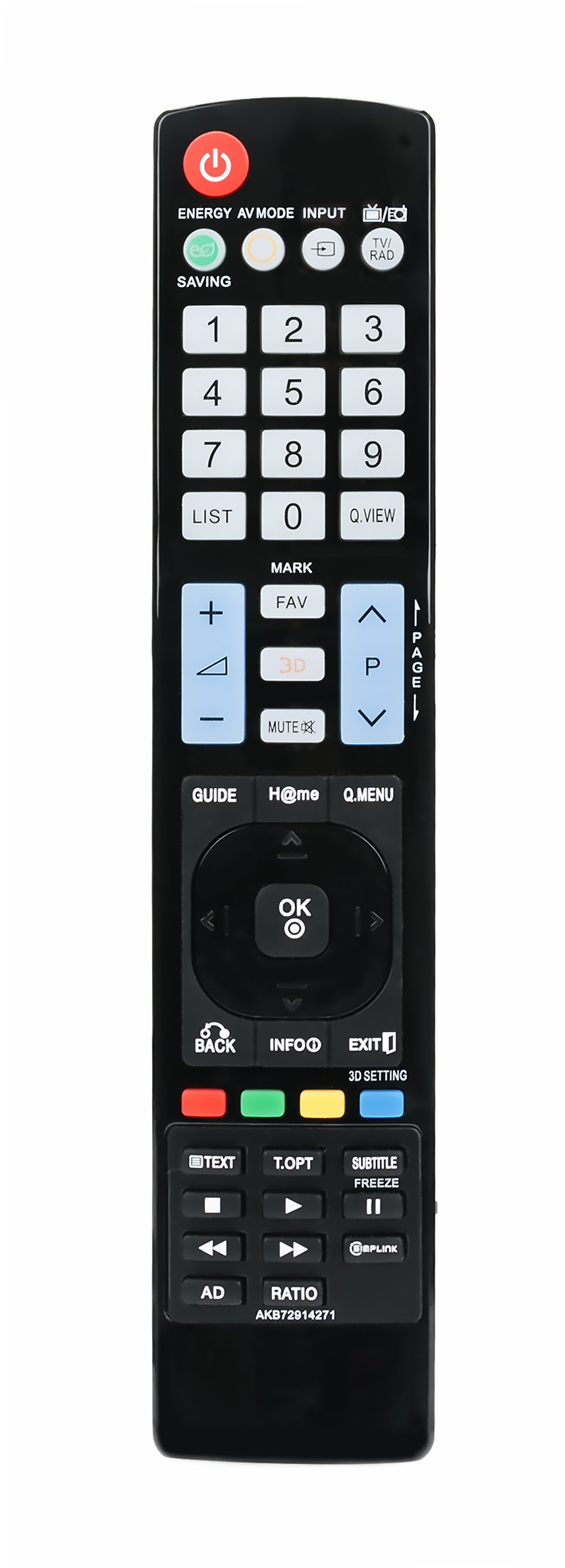VINABTY AKB72914271 Remote Control Compatible with LG 42PT250-ZA 42pt250n-za 60pv250n-za 60pv250a-za 60pv250k-za 42pt250a-za 42pt352-zb 42pt352a-zb 42pt352n-zb 42pt352k-zb 60pv250-za 42pt353-za