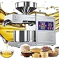 DITOSH Oil Press Machine Oil Extractor Commercial Automatic Stainless Steel Cold Press Oil Machine Electric Seed Oil Maker Silver Oil Pressure Machine for Home Use 820 W 110 V US Plug