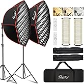 Shirtal Softbox Photography Lighting Kit,37" Octange Softbox Lighting Kit with Honeycomb Grid 110W 2700K-6500K 11000Lux Dimmable LED Prismatic Lamp and Remote Control, Lighting for Video Recording