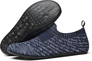 ZhaaDee Womens Mens Slippers with Rubber Sole Ultra-Lightweight House Slipper Socks Around House Shoes Non Slip Indoor&Outdoor