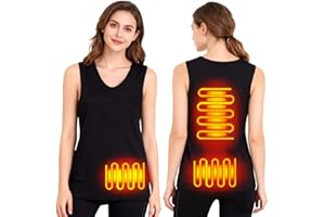scosao Women Thermal Tank Tops Heated Underwear Sleeveless Fleece Lined Shirts Tops Warm Camisole Base Layer Vest