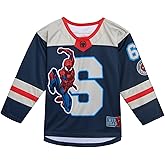 Marvel Spider-Man Mesh Hockey Jersey Long Sleeve T-Shirt Toddler to Adult Sizes (2T - 2XL)
