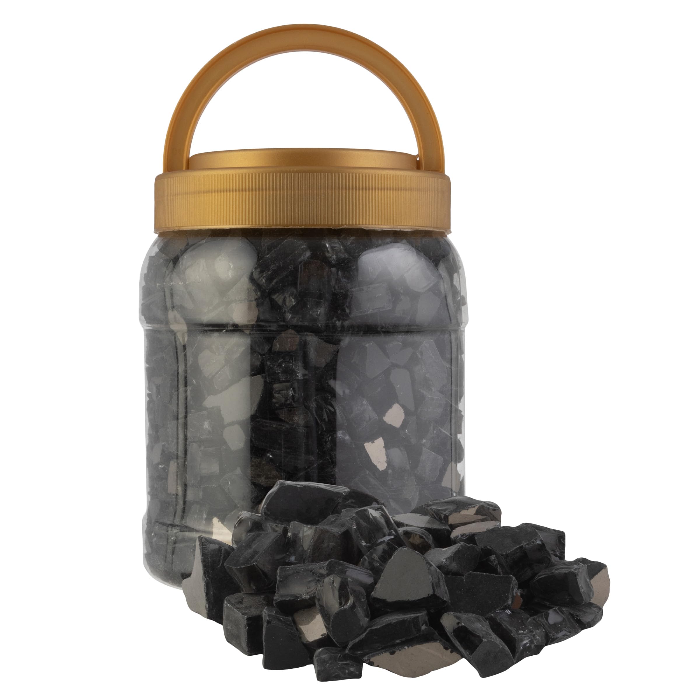 Photo 1 of Pure Garden 10lb Fire Pit Glass Rocks, Onyx