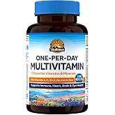 Vitalitown Multivitamin for Women &amp; Men, with Iron, Zinc, Vitamin D3, A, C, B, E, 19 Key Nutrients, One Per Day, for Energy, Immune, Brain, Heart Support, 120 Tablets