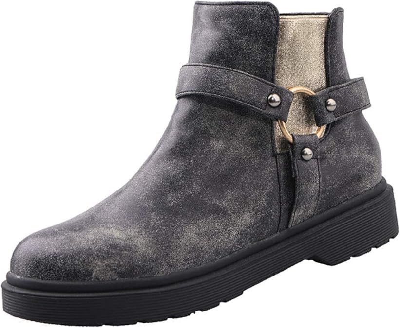 Amazon.com: Ankle Bootie for Women Flat Low Heels Comfort Western Short Boots Wide Width Winter 