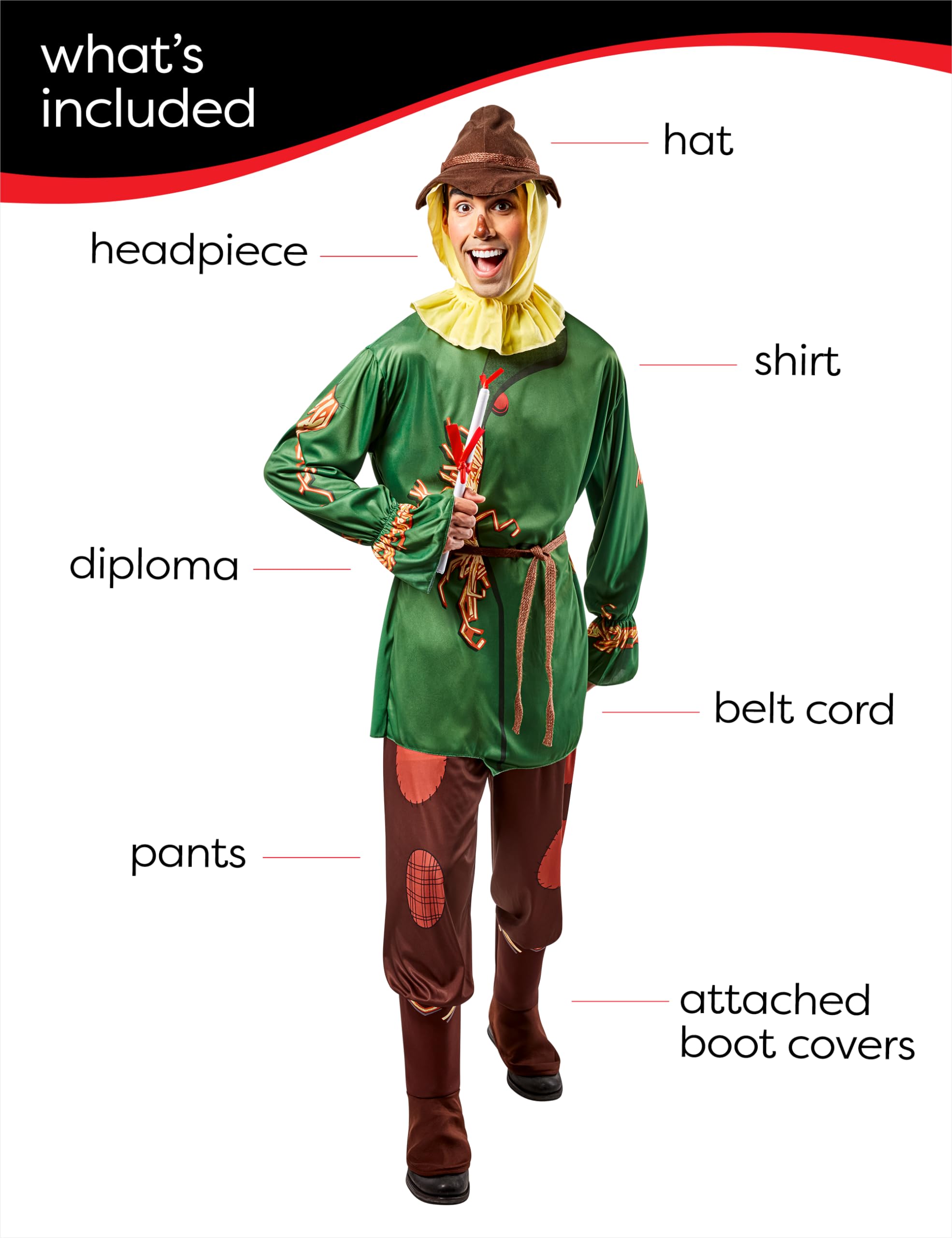 Rubies Wizard Of Oz Straw Costume Kit – Scarecrow Accessory Set - View #10