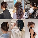 Esteopt Large Plastic Hair Claw Clips Non-Slip Strong Hold for Thick Hair Black view 4