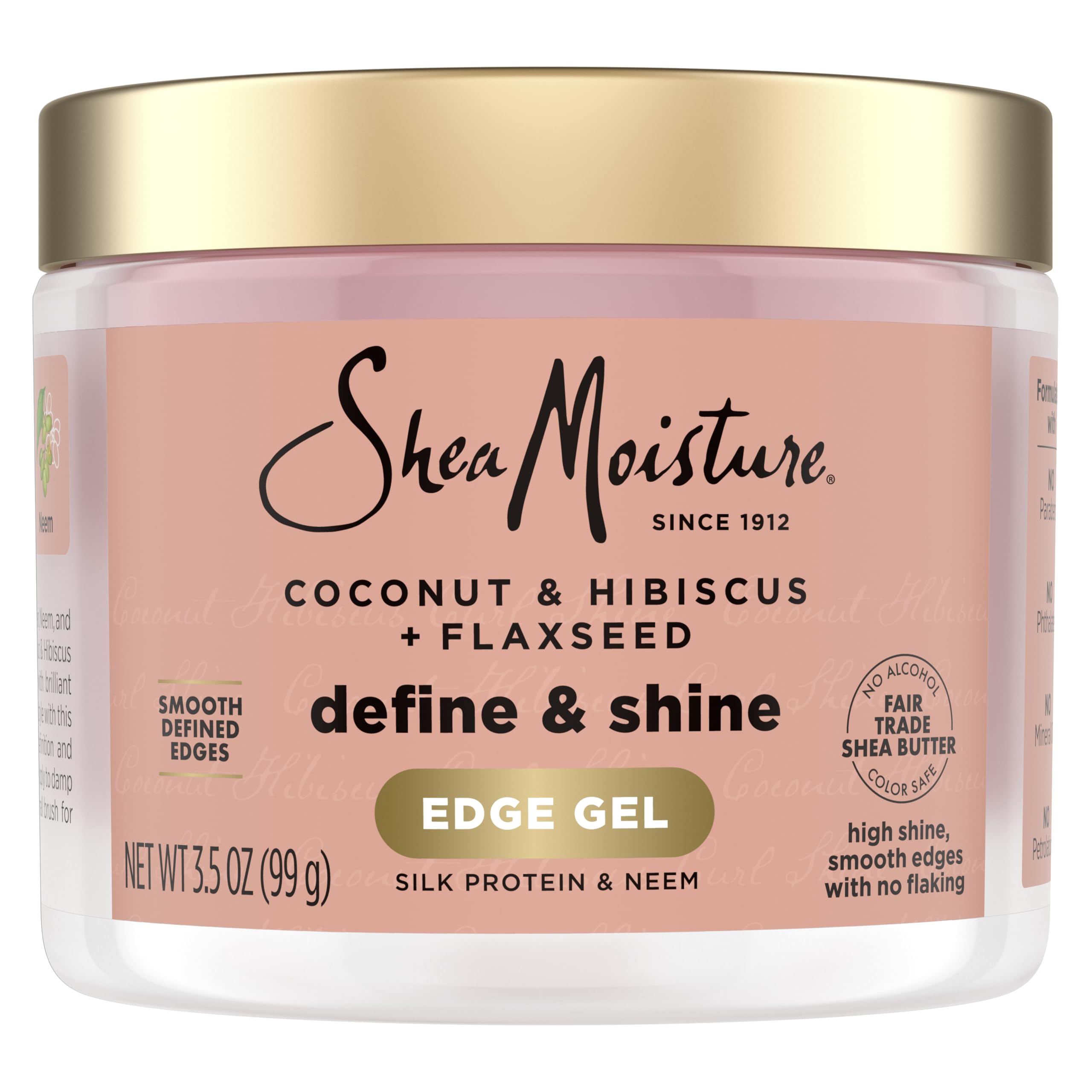Shea Moisture Define & Shine Edge Gel + Flaxseed Coconut & Hibiscus ...
