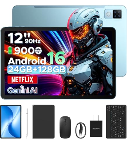 Amazon.com : DOOGEE U12 Updated Android 16 Tablet with Keyboard,12