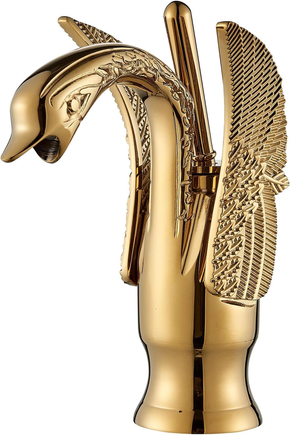 Suguword Gold Swan Basin Faucet Washbasin Mixer Tap Brass Chrome H59A