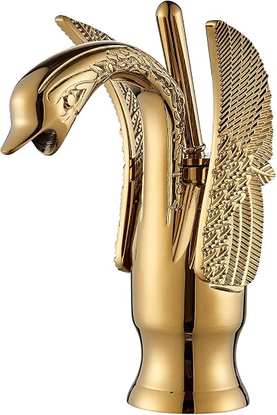 Suguword Gold Swan Basin Faucet Washbasin Mixer Tap Brass Chrome H59A