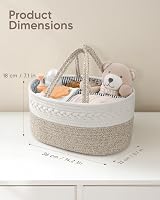 Maliton Nappy Caddy Cotton Rope Newborn Essentials Brown view 4