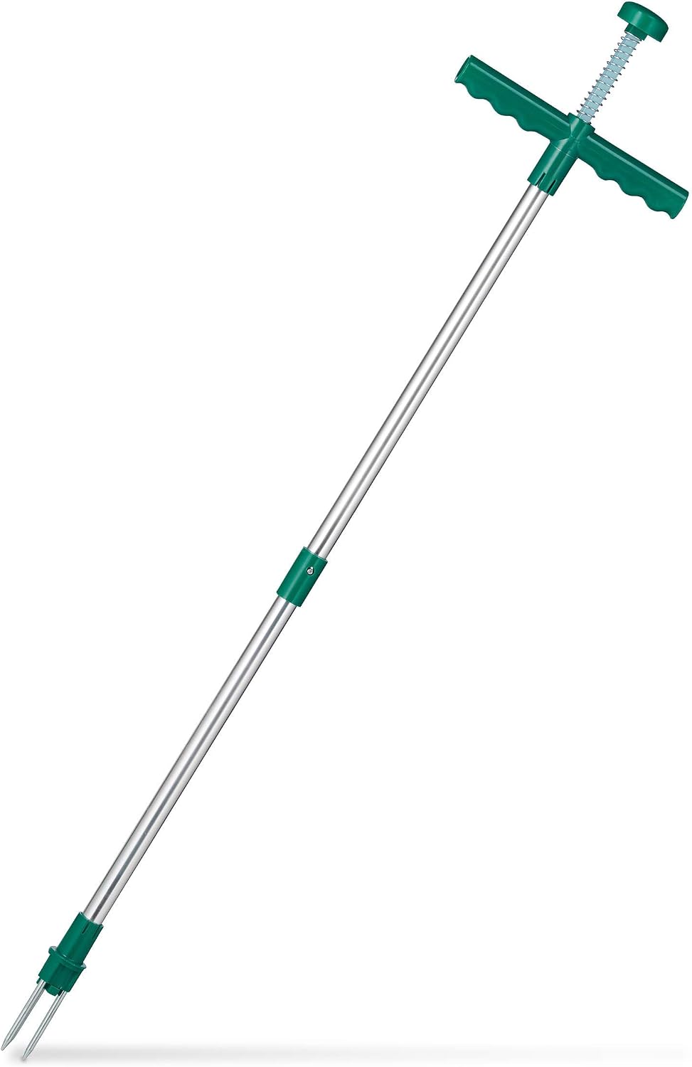 Relaxdays Weed Grubber, Daisy Grubber With Steel Claws & Ejector, Weed Pulling Without Bending; 100cm, Green