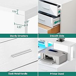 YITAHOME L Shaped Desk with 3 Drawers, 65" Corner