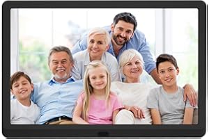 Atatat 10 inch Digital Photo Frame, Digital Picture Frame with Adjustable Brightness, Support Sleep Mode Photo Deletion,1080P Video,Slideshow, Black