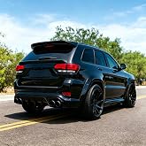 Kinautex Shark Fin Rear Bumper Diffuser for 2014&ndash;2021 Jeep Grand Cherokee SRT V1 Glossy Black