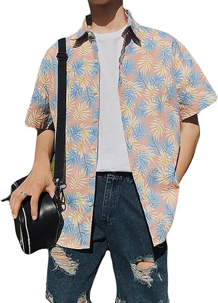Amazon Piite アロハシャツ メンズ 半袖 花柄 ボタニカル 和柄シャツ 開襟シャツ カジュアルおしゃれ 柄シャツ トップス メンズ ファッション 心地良い ｔシャツ ファッション リーゾト シャツ 通販