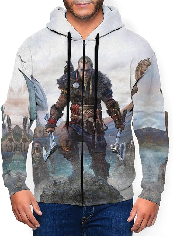 Amazon Co Jp アサシン クリード パーカー メンズ フード付 春 秋 冬 付きジップアップ スウェット コート おしゃれ カジュアル トップス 男女兼用 服 ファッション小物