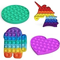 Fidget Sensory Toy, LEERUI Bubble Popper Squeeze Sensory Toys, Autism Special Needs Silicone Stress Reliever for Kids…