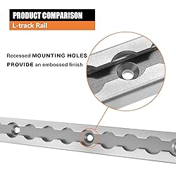SALUINOKI 24" L-Track Rail Silver 4 Pack, 2ft