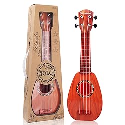 YOLOPLUS+ 17 Inch Kids Ukulele Guitar Toy 4 Strings