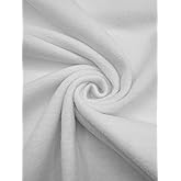EOVEA - Polar Fleece Fabric by the Yard &ndash; Soft Anti-Pill, Warm &amp; Cozy Material for Blankets, Clothing, Crafts, Pet Beds &amp; DIY Sewing &ndash; 60&rdquo; Wide, Solid (White, 1/2 Yard)